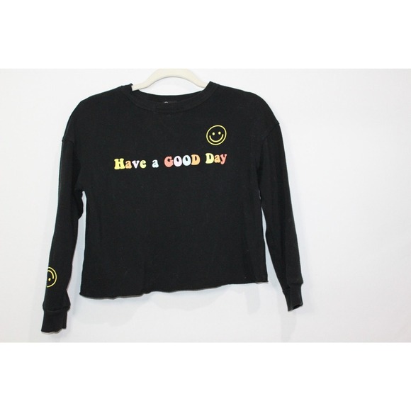 art class Other - ArtClass Girls Black Have a GOOD Day Smiley Face Graphic Long Sleeve Tee L 10-12